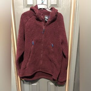 Champion Sherpa Fleece Jacket Womens Size M Gray Zip